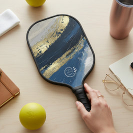 Zakelijk Logo Modern Abstract Blauw Bedrijf Pickleball Paddle