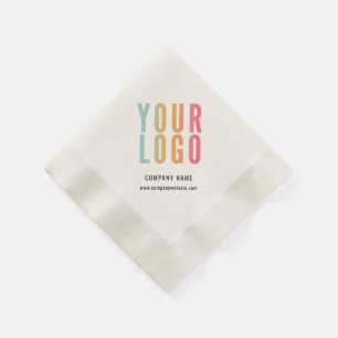 Zakelijk Logo Modern Bedrijf Ecru  Servet