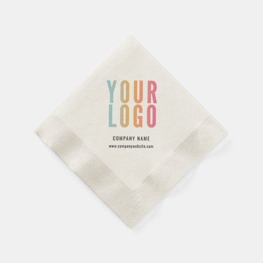 Zakelijk Logo Modern Bedrijf Ecru Servet (Hoek)