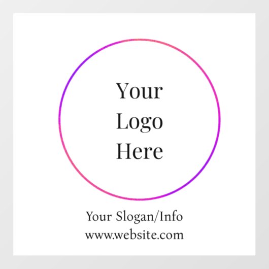 Zakelijk Logo | Modern Bedrijfs Sjabloon Raamsticker (Vel)