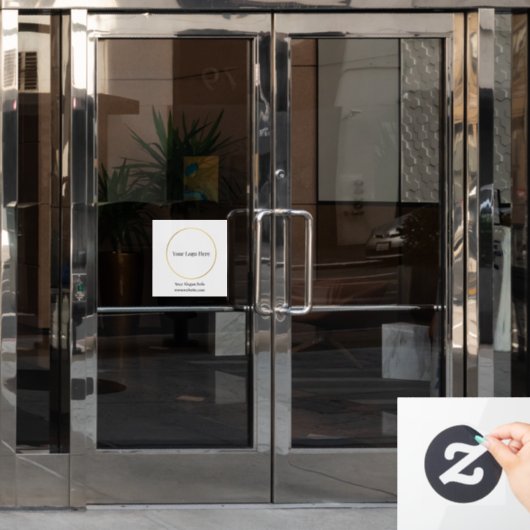 Zakelijk Logo | Modern Bedrijfs Sjabloon Raamsticker (Kantoordeur)