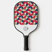 Zakelijk Logo Modern Geometrisch Bedrijf Pickleball Paddle (Voorkant)
