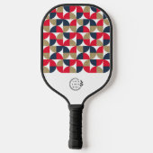 Zakelijk Logo Modern Geometrisch Bedrijf Pickleball Paddle (Achterkant)