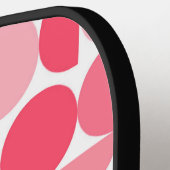 Zakelijk Logo Modern Geometrische Roze Bedrijf Pickleball Paddle (Links Detail)