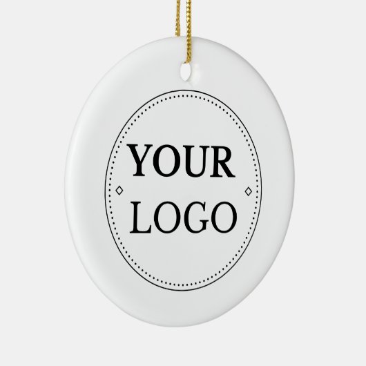 Zakelijk Logo Modern Kerstmis Keramisch Ornament (Rechts)