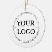Zakelijk Logo Modern Kerstmis Keramisch Ornament (Links)