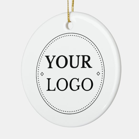 Zakelijk Logo Modern Kerstmis Keramisch Ornament (Links)