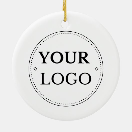 Zakelijk Logo Modern Kerstmis Keramisch Ornament (Achterkant)