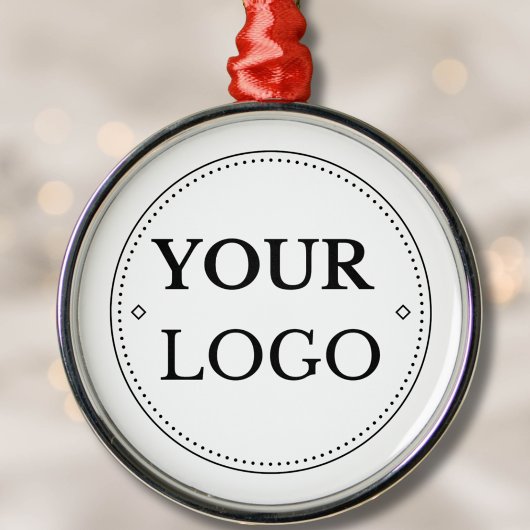 Zakelijk Logo Modern Kerstmis Metalen Ornament