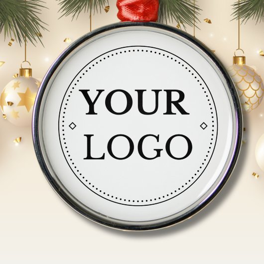 Zakelijk Logo Modern Kerstmis Metalen Ornament