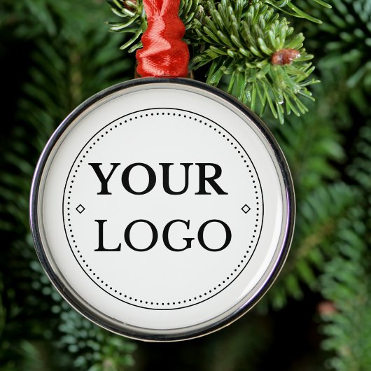 Zakelijk Logo Modern Kerstmis Metalen Ornament