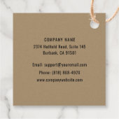Zakelijk Logo Modern Kraft Bedankt Hanglabels Bedankjes Labels (Achterkant)