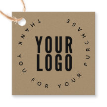 Zakelijk Logo Modern Kraft Bedankt Hanglabels