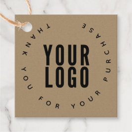 Zakelijk Logo Modern Kraft Bedankt Hanglabels Bedankjes Labels