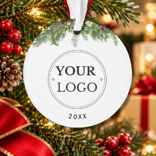 Zakelijk Logo Modern Merk Kerstgroen Ornament