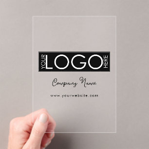 Zakelijk Logo Modern Merk Schrift Bedrijfsmatig Acryl Uitnodigingen