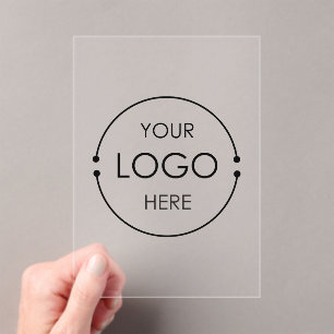 Zakelijk Logo Modern Minimalistisch Gebrandmerkt B Acryl Uitnodigingen