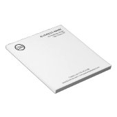 Zakelijk logo modern minimalistisch wit notitieblo notitieblok (Schuin)