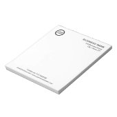 Zakelijk logo modern minimalistisch wit notitieblo notitieblok (Linkerzijde)