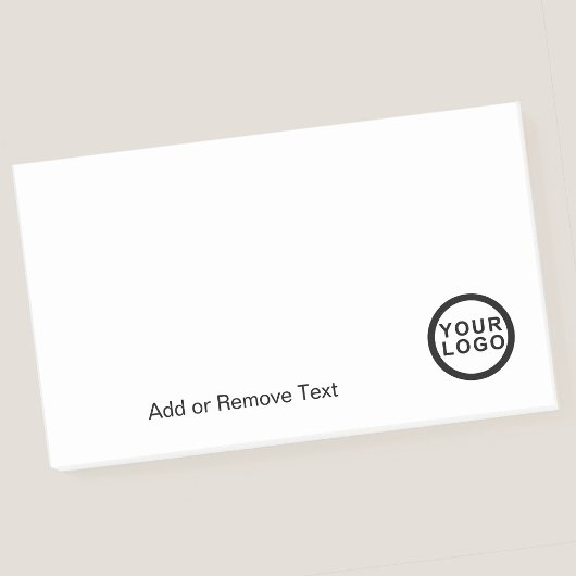Zakelijk logo modern minimalistisch wit post-it® notes