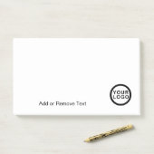 Zakelijk logo modern minimalistisch wit post-it® notes (Op bureau)