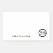 Zakelijk logo modern minimalistisch wit post-it® notes (Voorkant)