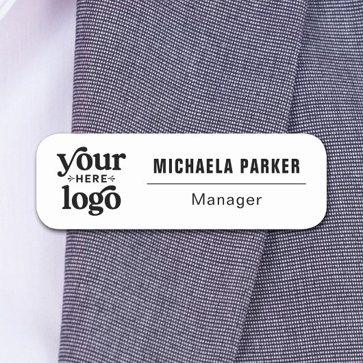 Zakelijk logo modern personeel personeelsleden naamplaatje