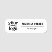 Zakelijk logo modern personeel personeelsleden naamplaatje (Voorkant)