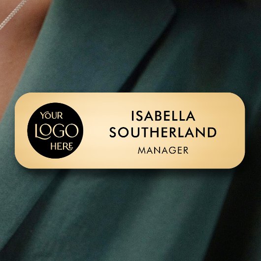 Zakelijk Logo Modern Professioneel Medewerker Goud Naamplaatje