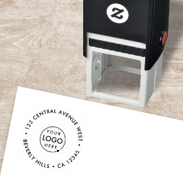 Zakelijk logo | Modern Ronde Retouradres Zelfinktende Stempel