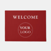 Zakelijk Logo Modern Rood Promotioneel Deurmat (Voorkant)