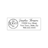 Zakelijk Logo Modern Script Retouradres Zelfinktende Stempel (Design)