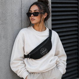 Zakelijk logo modern stijlvol trendy zwart heuptasje