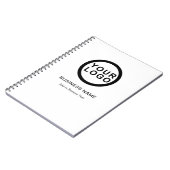 Zakelijk logo modern wit notitieboek (Linkerzijde)