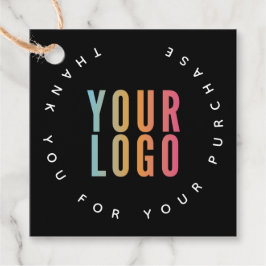 Zakelijk Logo Modern Zwart Bedankt Hanglabels Bedankjes Labels