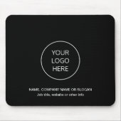 Zakelijk Logo Modern Zwart Muismat (Voorkant)