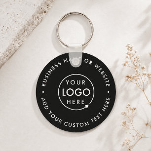 Zakelijk logo   Modern zwart stijlvol professionee Sleutelhanger