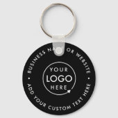Zakelijk logo | Modern zwart stijlvol professionee Sleutelhanger (Achterkant)