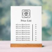 Zakelijk logo | Moderne professionele aangepaste p Acryl Bord (Neutraal)