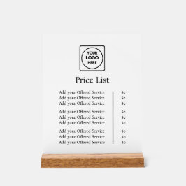 Zakelijk logo | Moderne professionele aangepaste p Acryl Bord