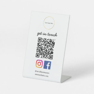 Zakelijk logo   Moderne QR-code sjabloon Reclamebord Met Voetstuk