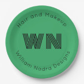 Zakelijk logo monogram bleek Groenboek bord (Voorkant)