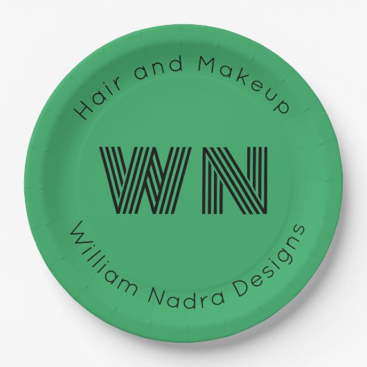 Zakelijk logo monogram bleek Groenboek bord (Voorkant)