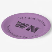 Zakelijk logo monogram bleke paarse papieren bord (Gekanteld)