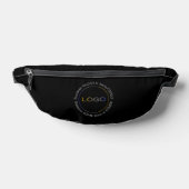 Zakelijk Logo Naam Slogan Zwart Elegant Heuptasje (Liggend)