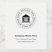 Zakelijk Logo | Naam | Website | Aangepaste Slogan Wijn Etiket (Enkel label)