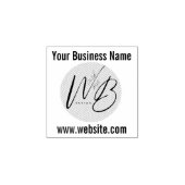 Zakelijk logo naam website op maat rubber  rubberstempel (Afrduk)