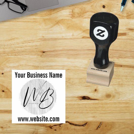 Zakelijk logo naam website op maat rubber rubberstempel
