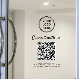 Zakelijk logo Neem contact met ons op Maak uw QR-c Raamsticker