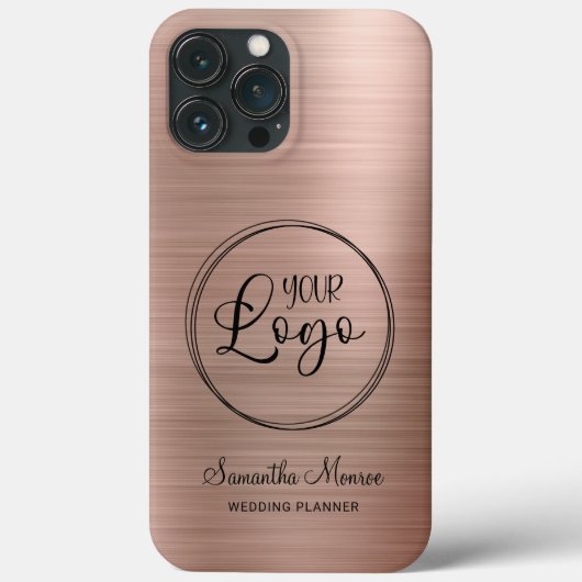 Zakelijk Logo Nep Rose Goud Folie Case-Mate iPhone Case (Achterkant)
